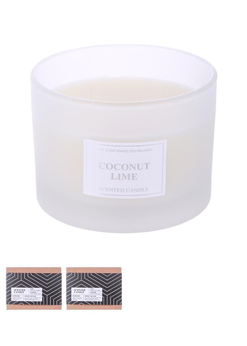 Nature Series 3candlewick Scented Candle Coconut Lime MINISO
