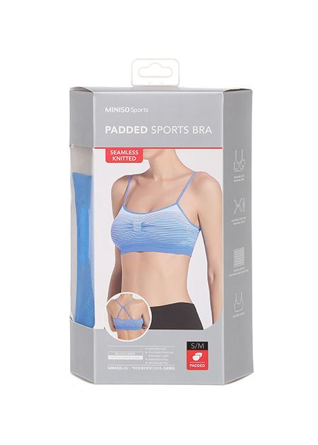 Comfortable Sports Bra (Blue S/M) - MINISO