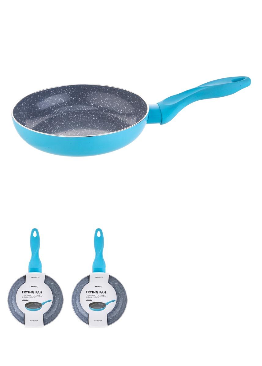 Ceramic Coated Frying Pan- 28cm - Blue - MINISO