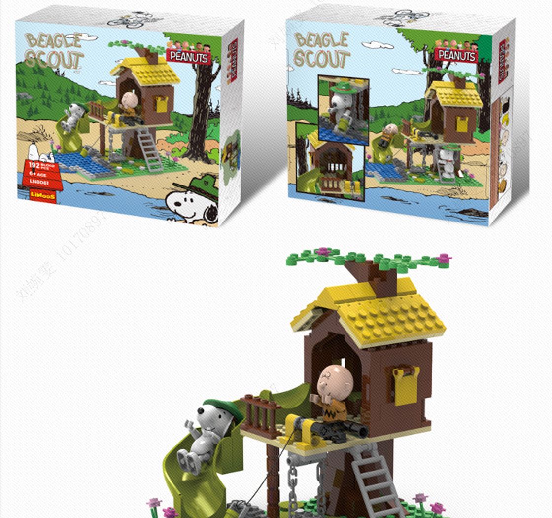 Snoopy Collection Building Blocks (Water Slide, 192 Pcs