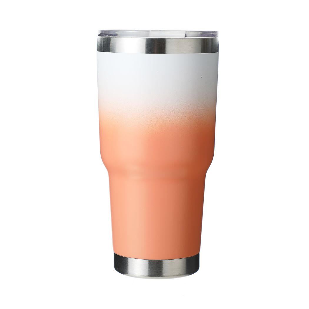 Gradient Color Steel Tumbler for Car - 900mL( Orange) - MINISO