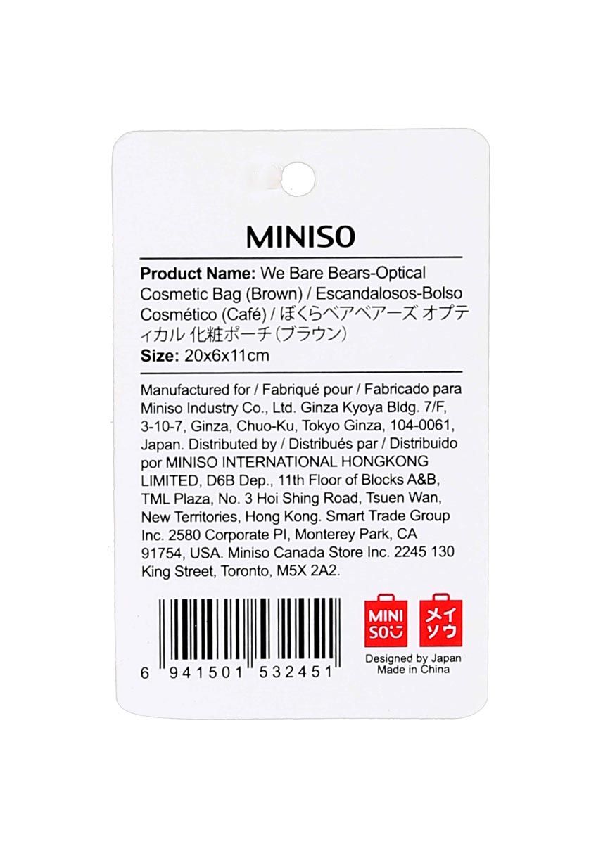 We Bare BearsOptical Cosmetic Bag (Brown) MINISO