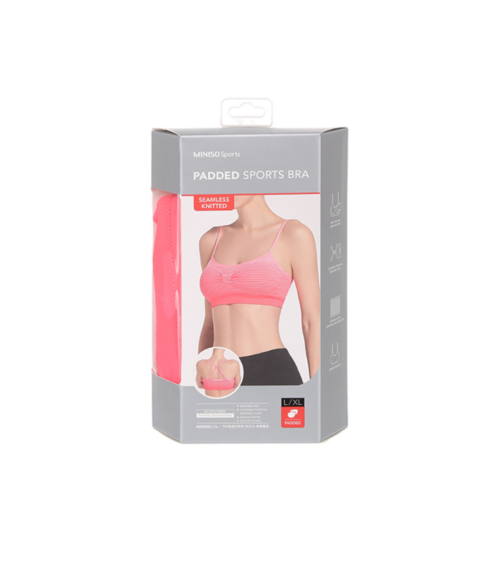 Comfortable Sports Bra (Fluorescence Red L/XL) - MINISO