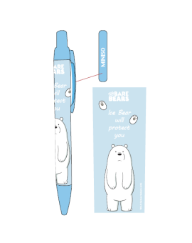 Գրիչ գնդիկավոր 1,00մմ We Bare Bears (սպիտակ արջ)