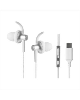 Type-C Metal In-Ear Earphones with Wings Model: 8447T# (White)