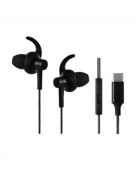Type-C Metal In-Ear Earphones with Wings Model: 8447T# (Black)