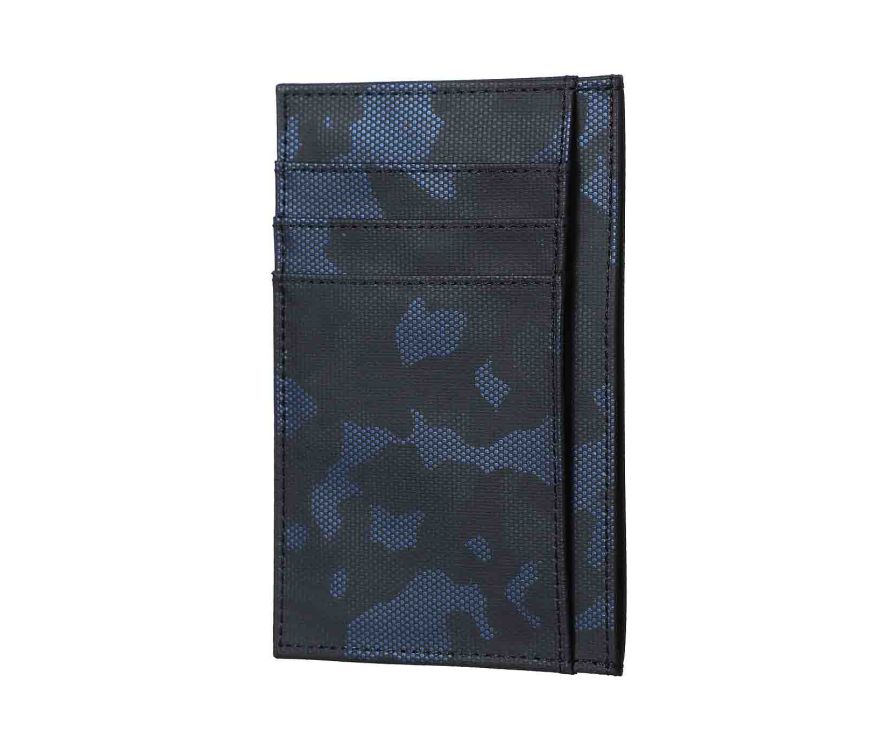 Never give up Collection-Vertical Thin Card Pouch(Dark blue)