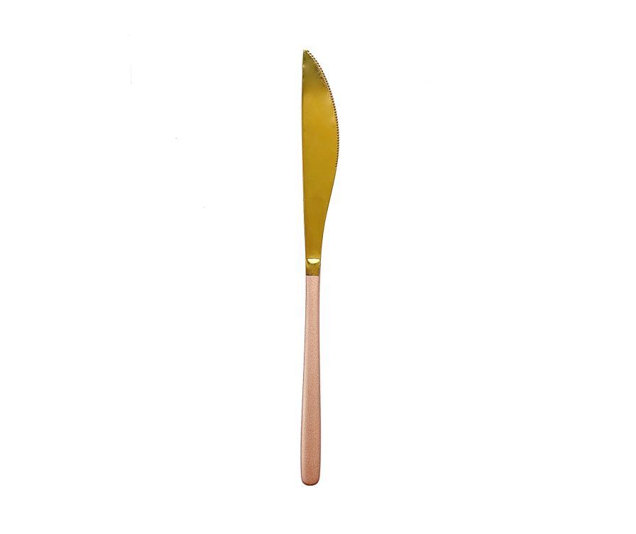 Light Luxury Golden Knife with Long Handle (Pink & Golden)