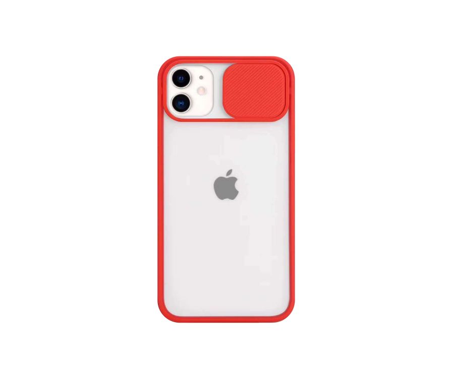 Phone Case with Sliding Lens Protective Cover(for iPhone 12 mini,Red)