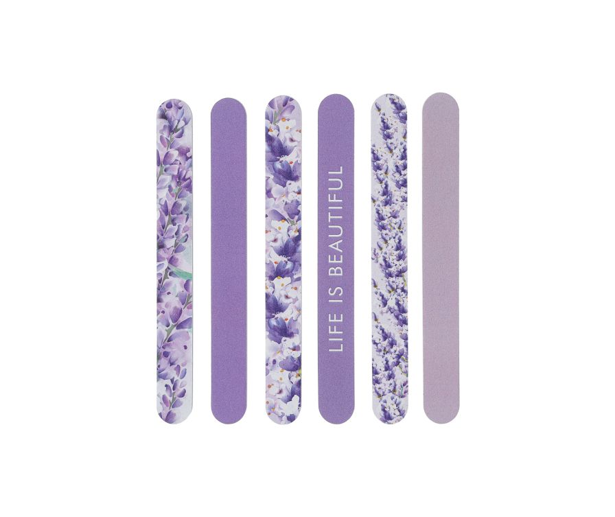 Flowers Series Sponge Nail Files (6 pcs)(Lavender)