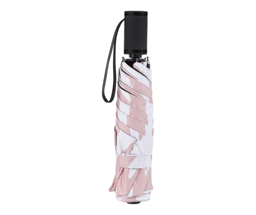 Wavy Pattern Automatic Sunscreen Umbrella(Nude color)