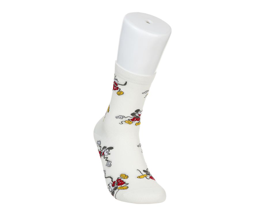 Mickey Mouse Collection 2.0 Fashion Crew Socks (White, 21 cm)