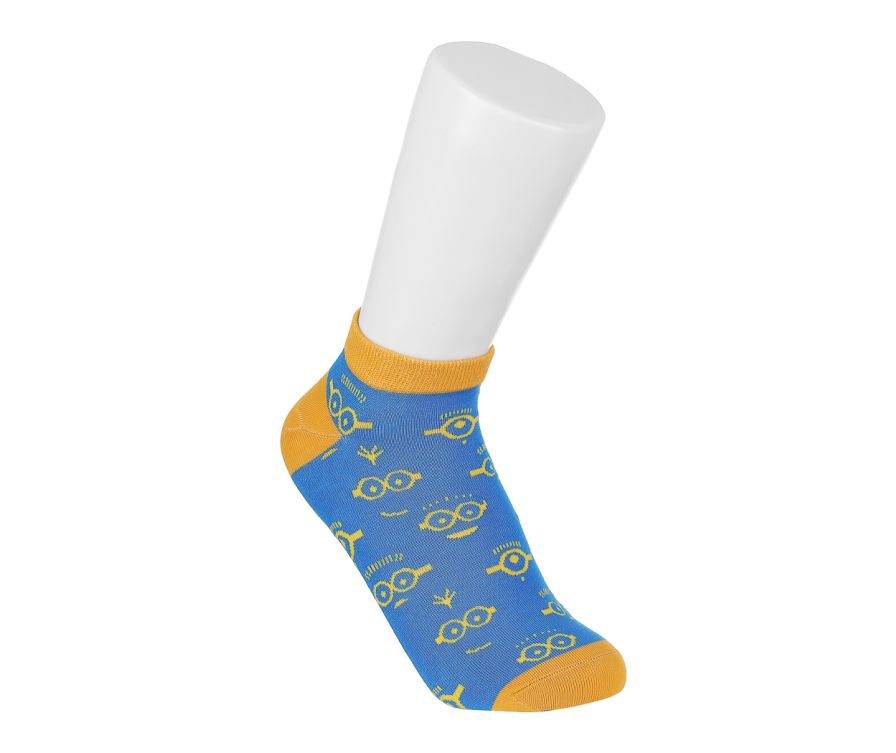 Minions Collection Full Print Ankle Socks (Blue)