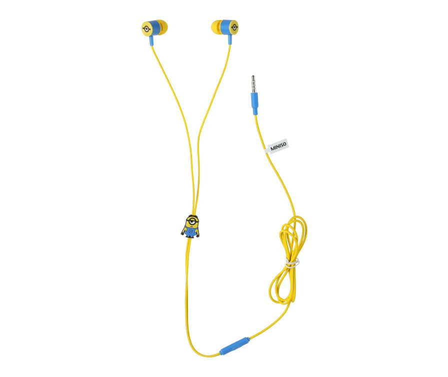 Minions Collection 3.5mm In-ear Earphones Model：F056(Yellow)