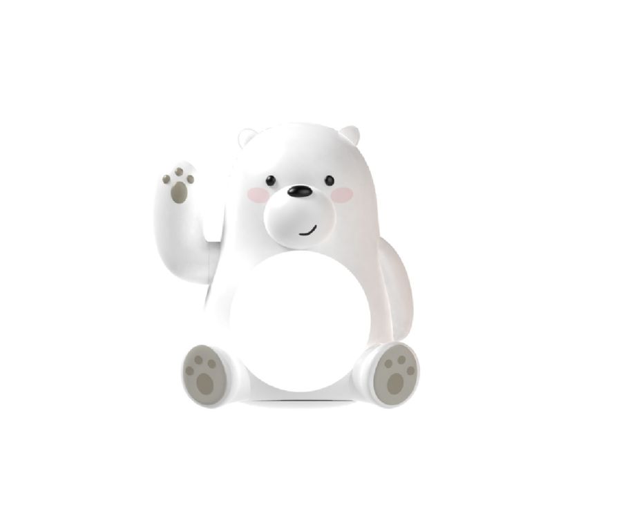 Cute Bear Night Light with Waving Arm Model: ALD-DB28 (white)