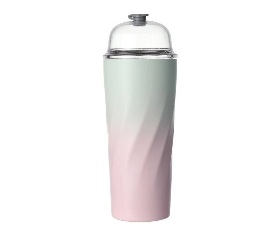 Gradient Series Ice-cream Shaped Steel Tumbler with Straw 500mL