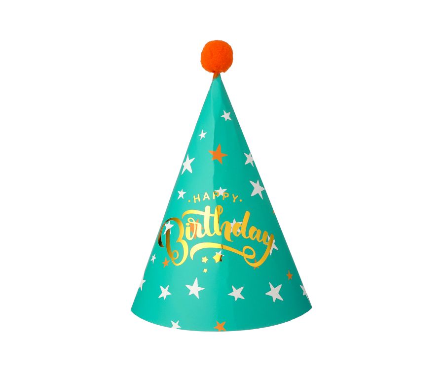 Birthday Party Hat(Green, Stars)