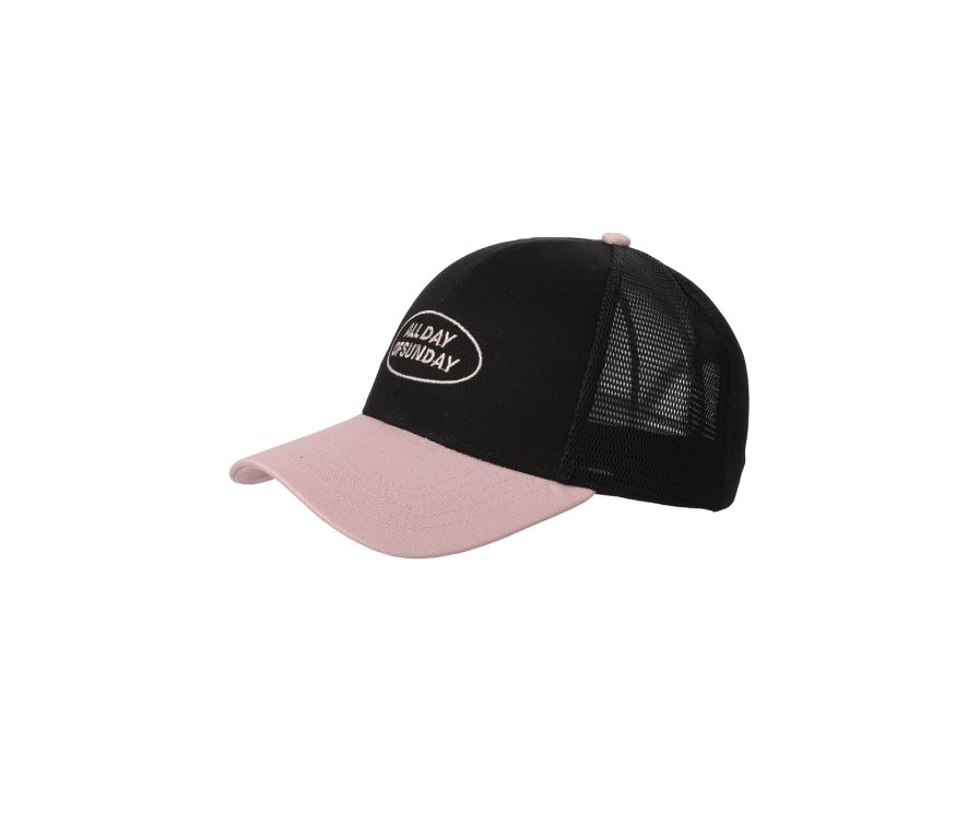 Simple Series Mesh Contrast Color Baseball Cap(Black)