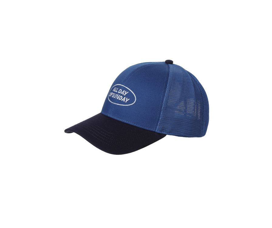 Simple Series Mesh Contrast Color Baseball Cap(Blue)