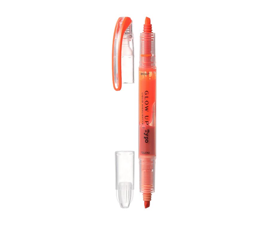 Double-Head Fluorescent Highlighter(Orange)