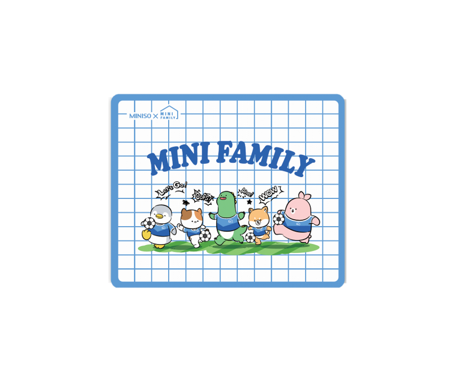 Mini Family Sports Square Mouse Pad (Blue)