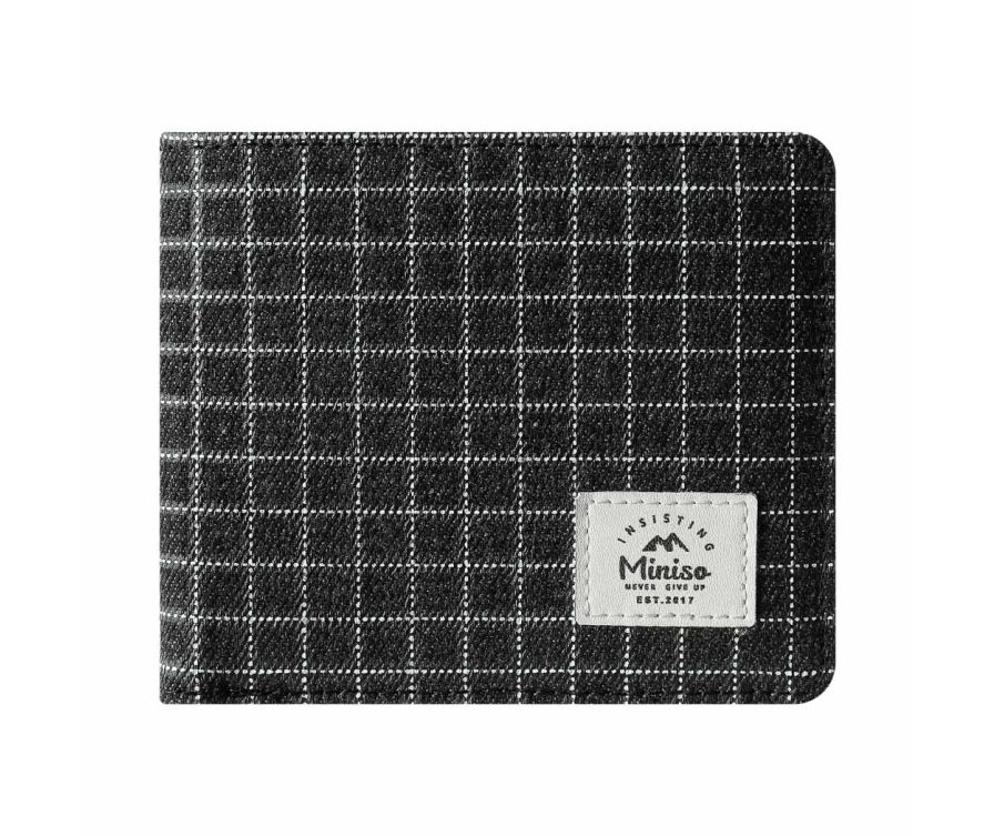 Men's Check Wallet(Black)