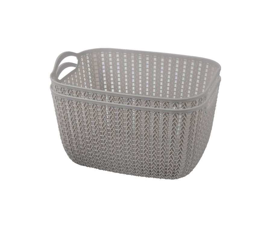 Storage Basket, L (2 pcs)(	 Gray)