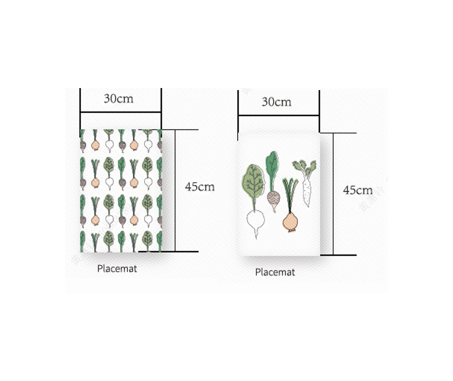 Green Vegetable Series Placemat (Radish)