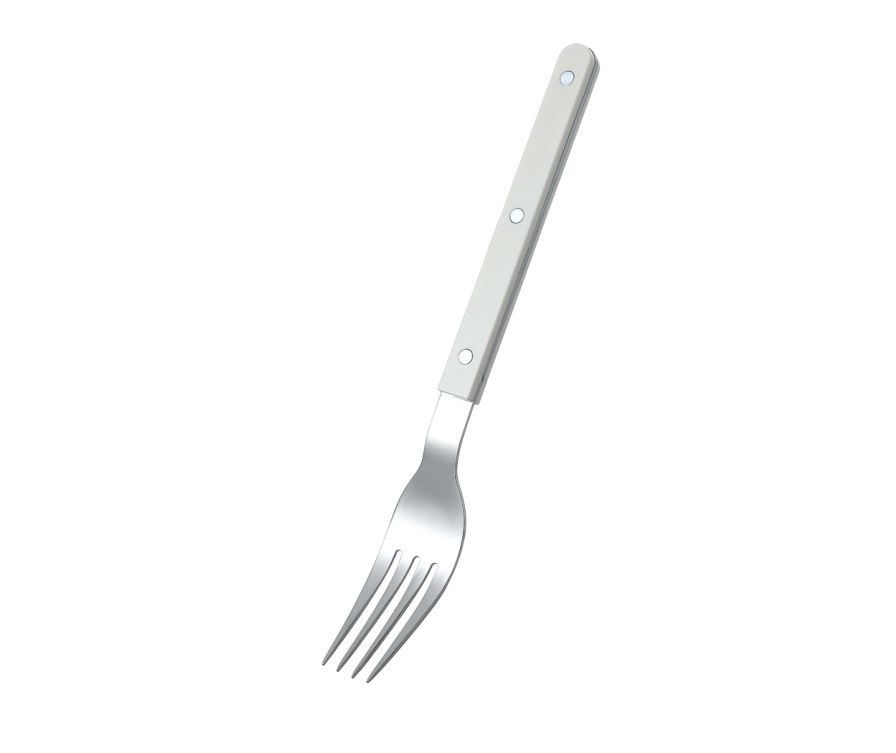 Retro Tavern Series Stainless Steel Fork, L(Off White)