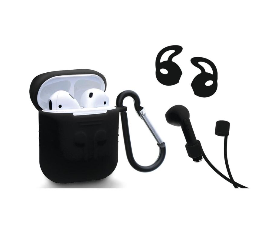 Protective Cover - Airpods Accessories Kit (Black)