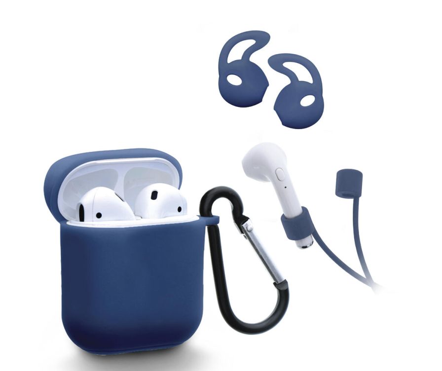 Protective Cover - Airpods Accessories Kit (Blue)