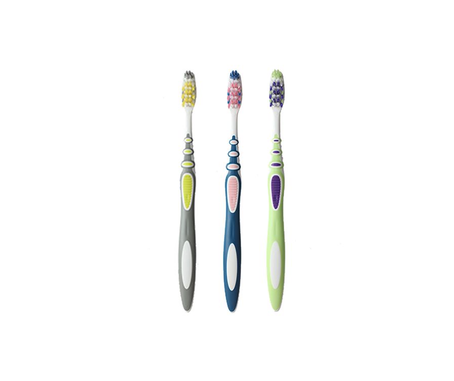 3D All-in-One Toothbrushes with Tongue Scraper (3 Count)