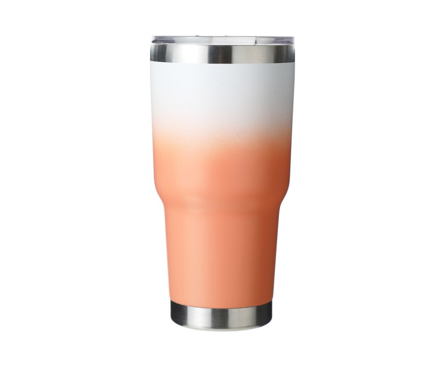 Gradient Color Steel Tumbler for Car - 900mL(	 Orange)