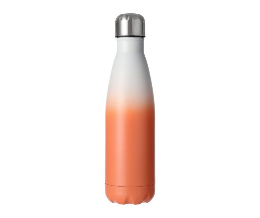 Gradient Color Double Wall Stainless Steel Insulated Bottle - 500mL(	 Orange)