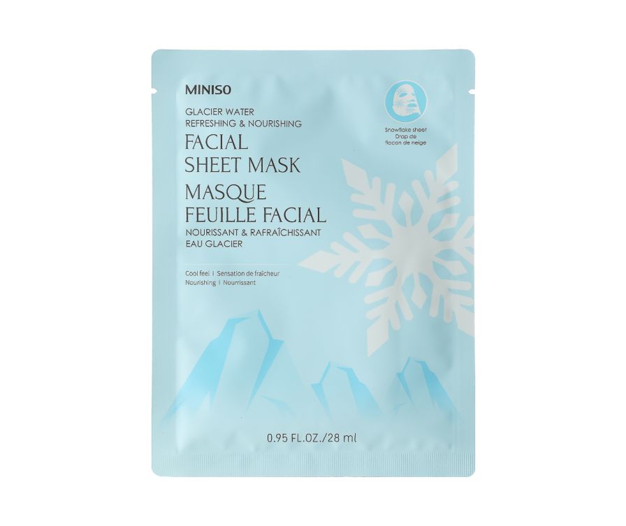 MINISO Glacier Water Refreshing & Nourishing Facial Sheet Mask