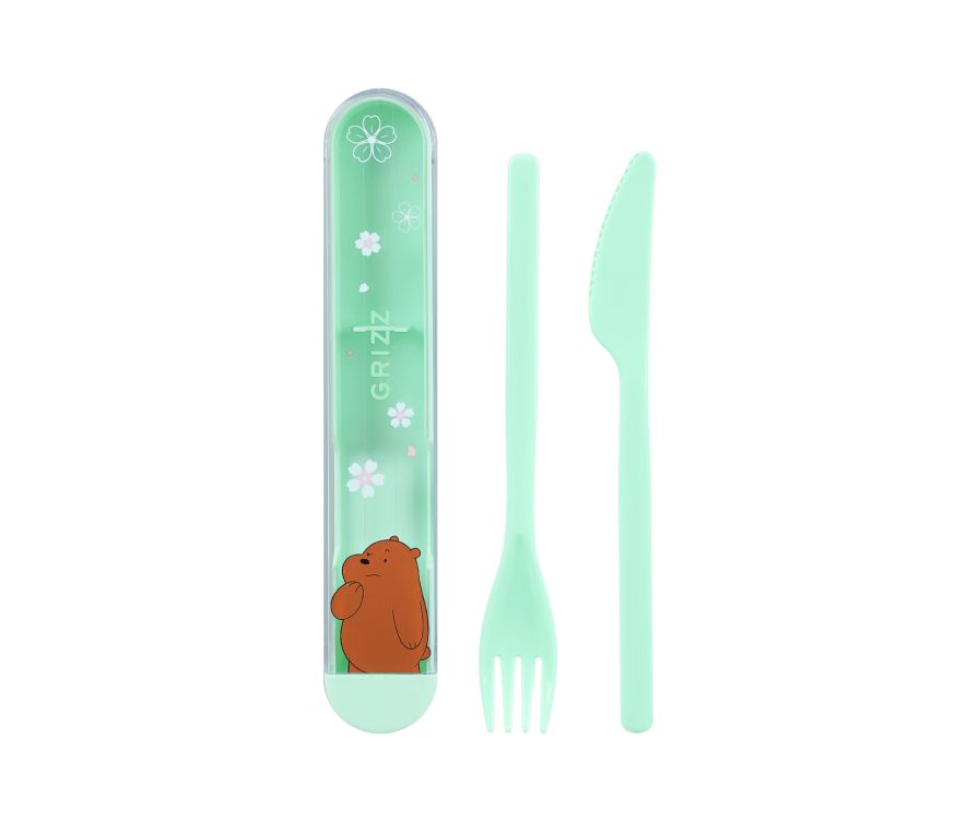 We Bare Bears Cutlery Set-Knife and Fork(Grizzly)