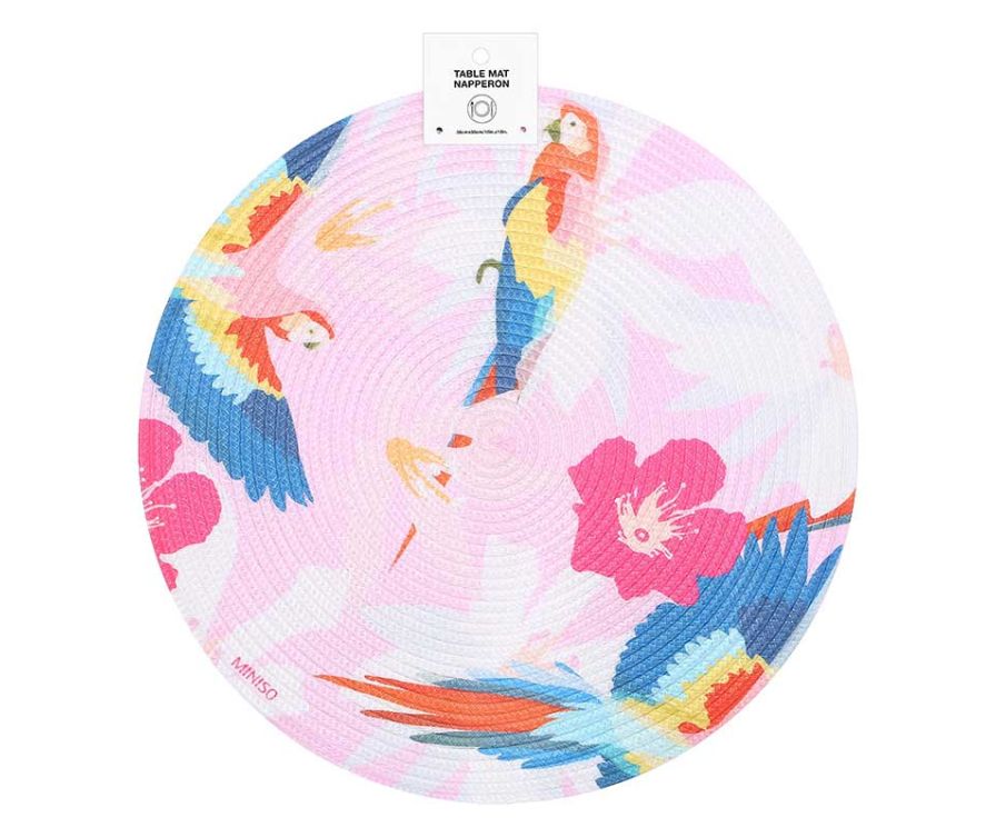 Garden Party Woven Table Mat(Parrot,Pink)