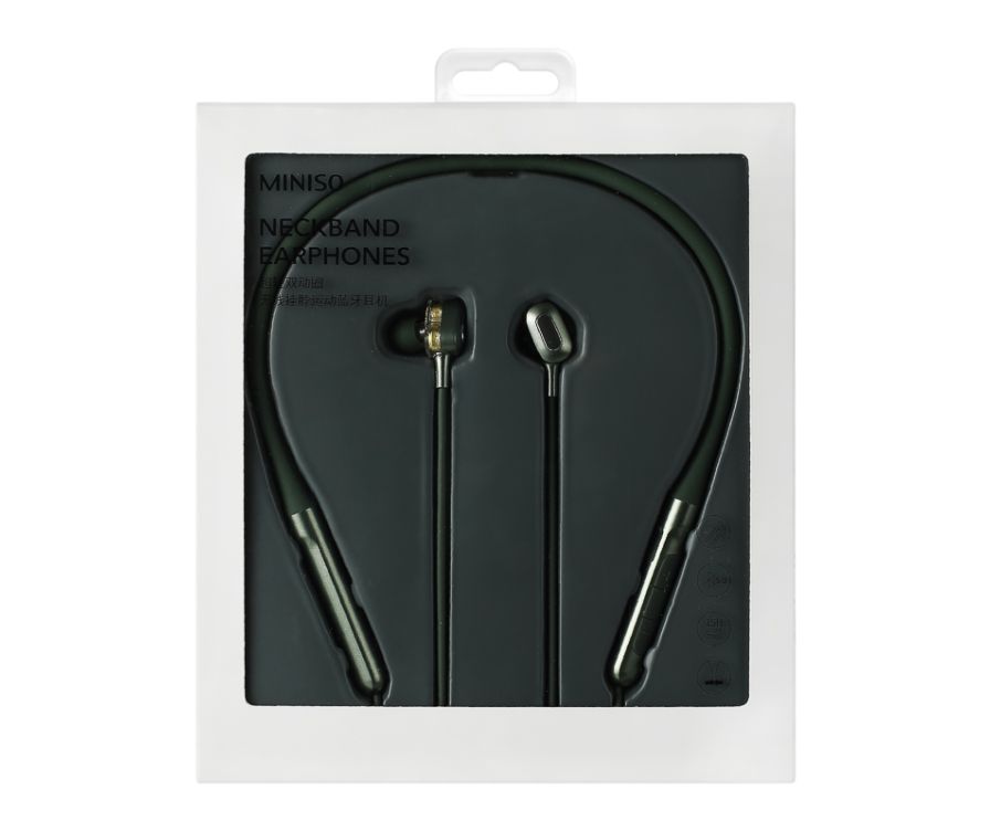 Dual Dynamic Driver Wireless Neckband Sports Earbuds Model: TB19 (Dark green)