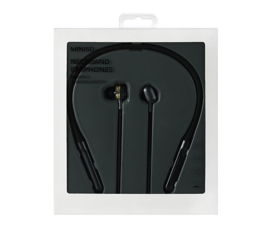 Dual Dynamic Driver Wireless Neckband Sports Earbuds Model: TB19 (Black)