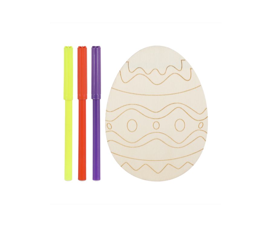 Wooden Coloring Set (Easter Egg)