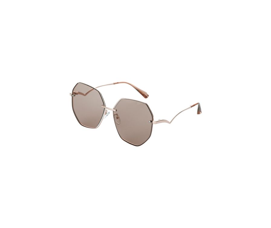 Simplistic Series Polygonal Sunglasses (Tawny)