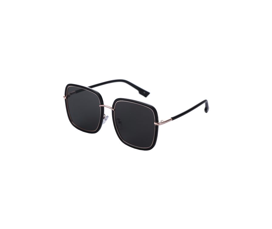 Simplistic Series Sunglasses with Polished Texture (Black)