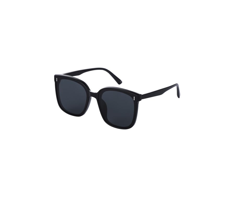 Simplistic Series Polarized Sunglasses with Square Frame (Black)