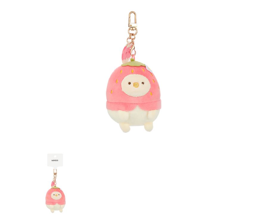 Yummy Yummy Series Plush Bag Charm (Strawberry Pear)