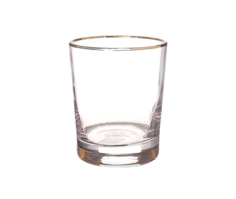 Glass with Gold Mouth-280mL