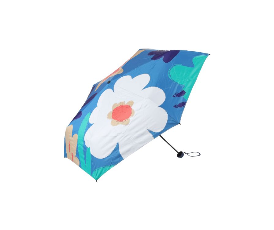 Flowers Pattern Light Sunscreen Umbrella(Blue)