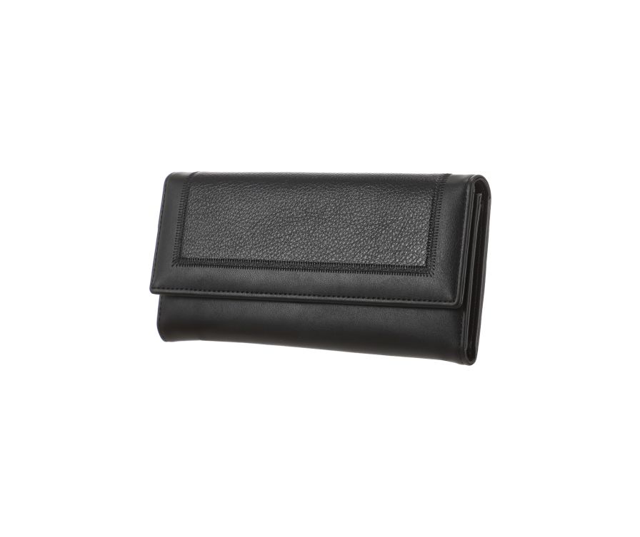 Color-matching Women's Long Wallet(Black)