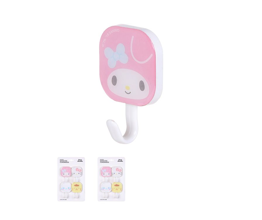 Sanrio Characters Square Hooks (4 Pack)