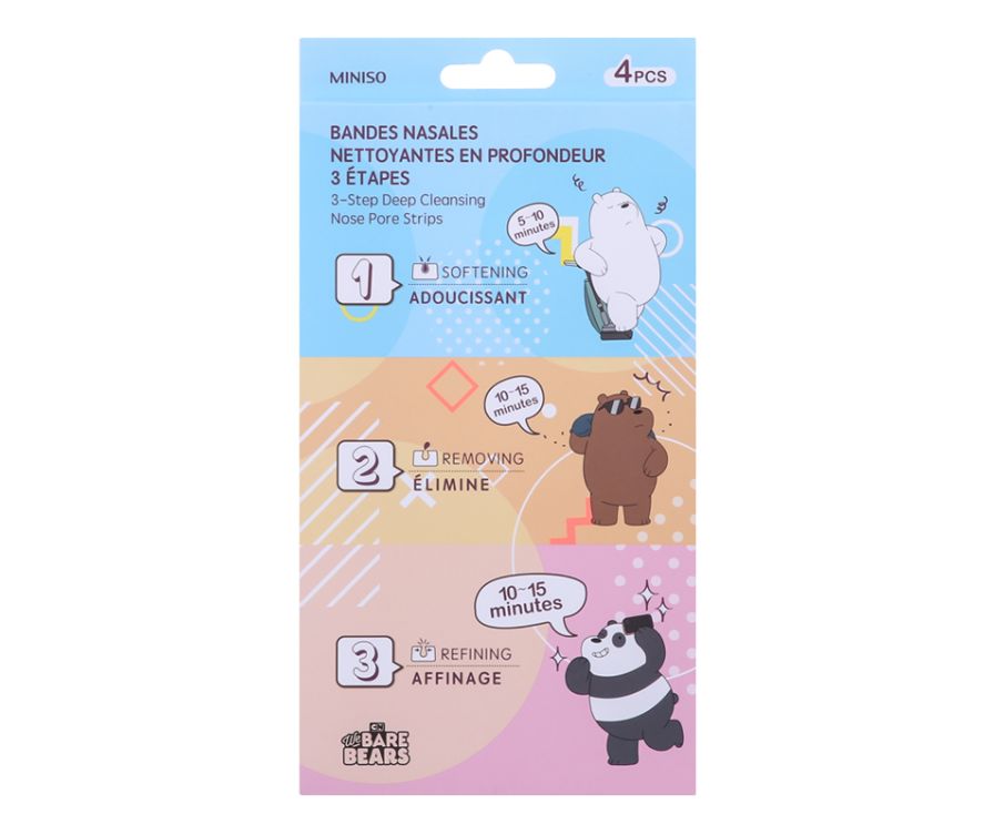 We Bare Bears 3-Step Deep Cleansing Nose Pore Strips